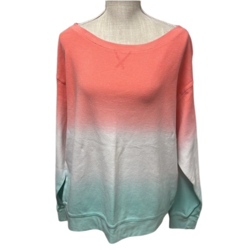 SPLENDID Color Block Waffle Thermal Long Sleeve Shirt